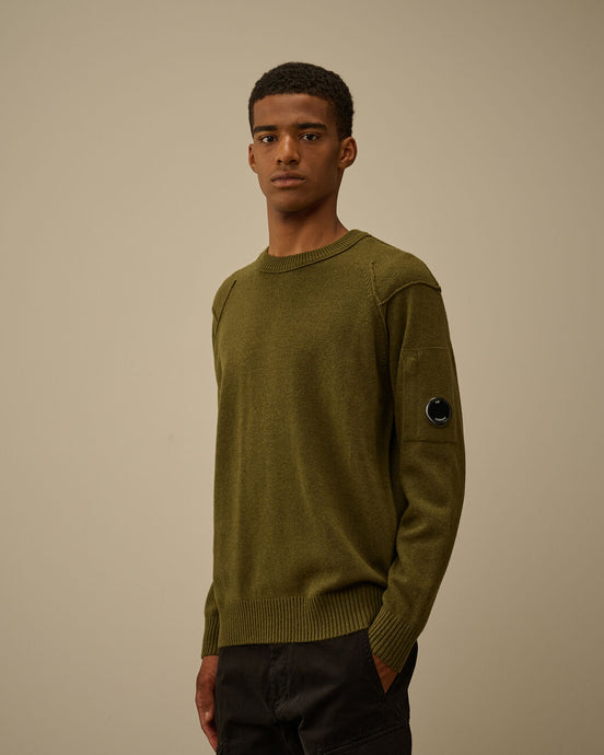 C.P. Company Pull Lambswool GRS Crewneck Ivy Green