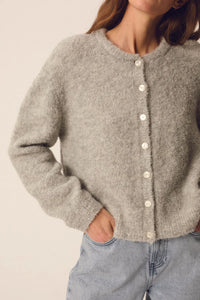 Des Petits Hauts Gilet Cristie en Alpaga Gris Chine