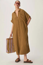 Charger l&#39;image dans la galerie, Des Petits Hauts Robe Sophane en Lin Olive