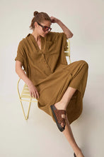 Charger l&#39;image dans la galerie, Des Petits Hauts Robe Sophane en Lin Olive