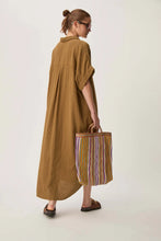 Charger l&#39;image dans la galerie, Des Petits Hauts Robe Sophane en Lin Olive