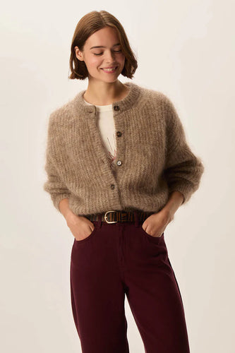 Des Petits Hauts Gilet Alma Kid Mohair Loup