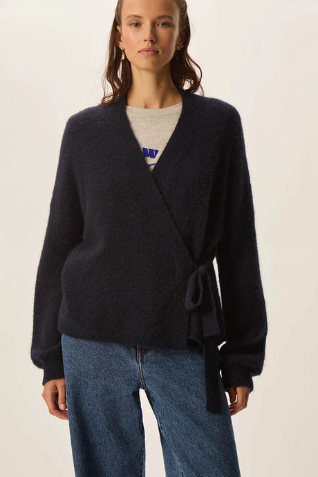 Des Petits Hauts Gilet Berta en Alpaga Marine