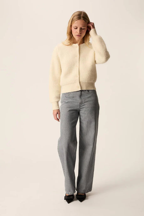 Des Petits Hauts Gilet Cumin en Alpaga Creme