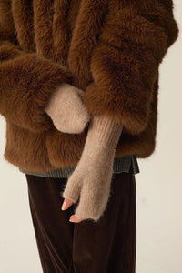 Des Petits Hauts Mitaines Aura en Laine Loup