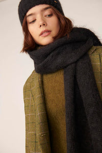 Des Petits Hauts Echarpe Charlette en Laine Ardoise