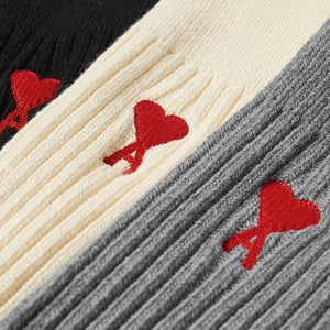 AMI Trio de  Chaussettes Ami de Coeur Ecru