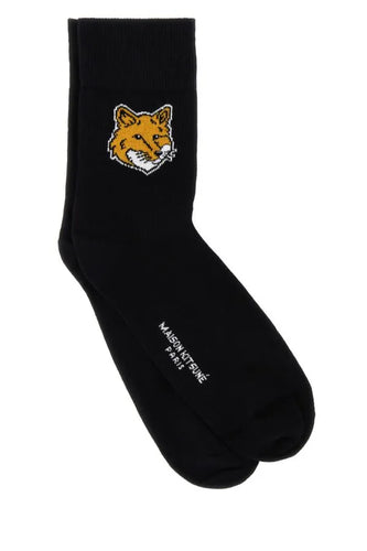 Maison Kitsuné Chaussettes Fox Head Black
