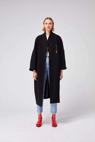 Heimstone Manteau Eren en laine Cachemire Noir