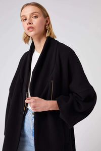 Heimstone Manteau Eren en laine Cachemire Noir