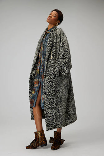 Heimstone Manteau Eren en Imprimé Léopard gris