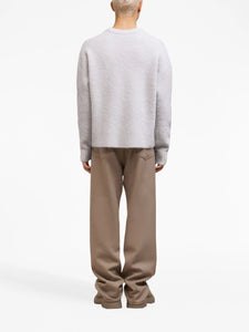AMI Pull Ami de Coeur en Alpaga Gris perle