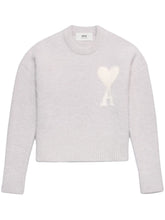 Charger l&#39;image dans la galerie, AMI Pull Ami de Coeur en Alpaga Gris perle