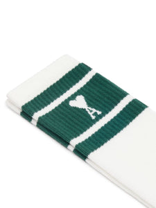 AMI Chaussettes Rayures Ami de Coeur Vert bouteille