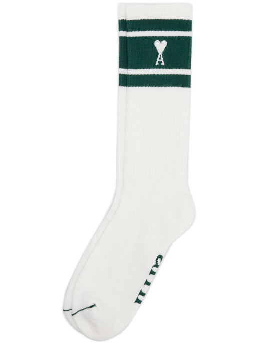 AMI Chaussettes Rayures Ami de Coeur Vert bouteille