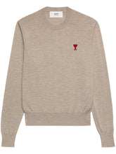 Charger l&#39;image dans la galerie, AMI Pull Col Rond en Laine Ami de Coeur Champagne