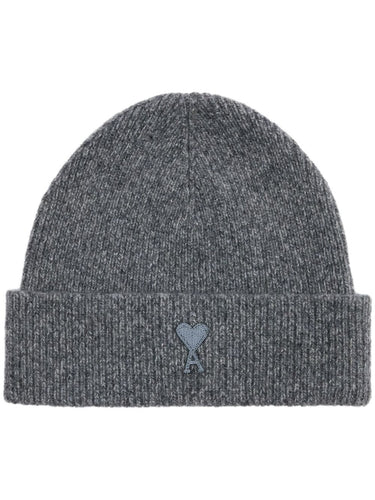 AMI Bonnet Ami de coeur en Cachemire Gris