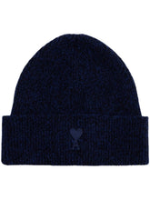 Charger l&#39;image dans la galerie, AMI Bonnet Ami de Coeur en Cachemire Bleu nuit