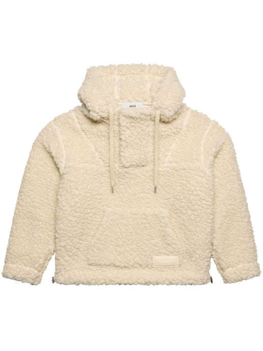 AMI Blouson à Capuche Sherpa Ivoire