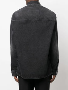 AMI Chemise Oversize Ami de Coeur Metal Noir