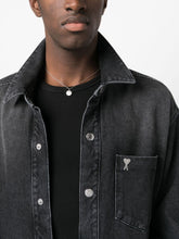 Charger l&#39;image dans la galerie, AMI Chemise Oversize Ami de Coeur Metal Noir