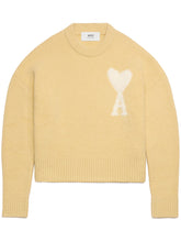 Charger l&#39;image dans la galerie, AMI Pull Ami de Coeur en Alpaga Creme vanille