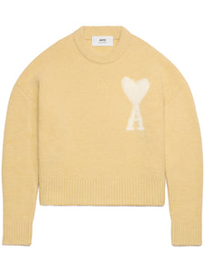 AMI Pull Ami de Coeur en Alpaga Creme vanille