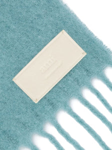 AMI Echarpe Ami Oversize en Alpaga Aquamarine