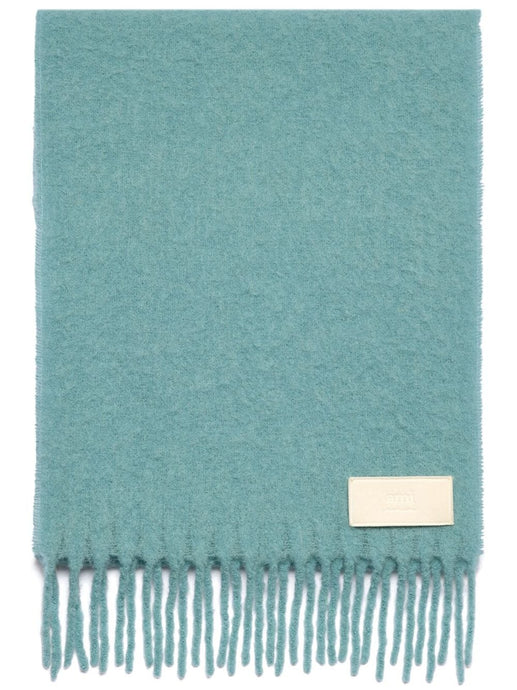 AMI Echarpe Ami Oversize en Alpaga Aquamarine