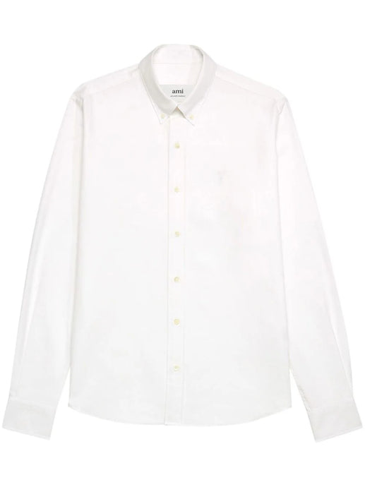 AMI Chemise Ami de Coeur Oxford Blanc