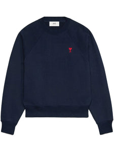 AMI Sweatshirt Ami de Coeur Boxy Bleu nuit