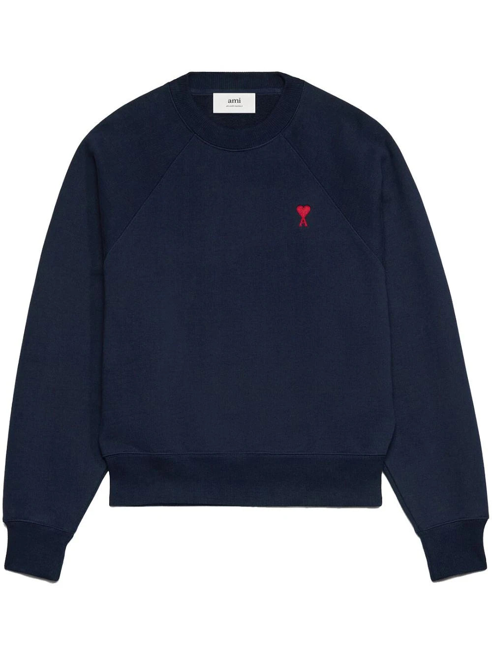 AMI Sweatshirt Ami de Coeur Boxy Bleu nuit