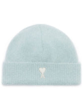 Charger l&#39;image dans la galerie, AMI Bonnet Ami de coeur en Alpaga Aquamarine