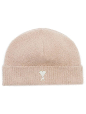 AMI Bonnet Ami de coeur en Alpaga Rose poudre