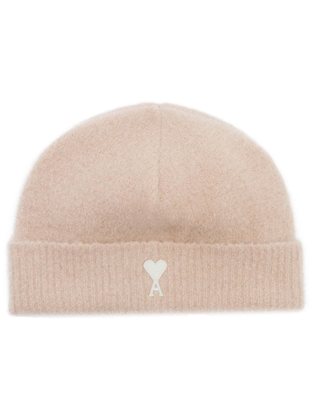 AMI Bonnet Ami de coeur en Alpaga Rose poudre