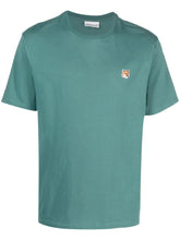 Charger l&#39;image dans la galerie, Maison Kitsuné T-shirt Fox head Patch Teal grey