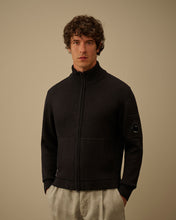 Charger l'image dans la galerie, C.P. Company Cardigan Compact Cotton Zipped Total Eclipse