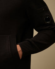 Charger l'image dans la galerie, C.P. Company Cardigan Compact Cotton Zipped Total Eclipse