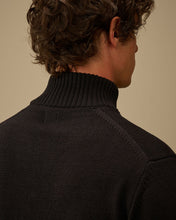 Charger l'image dans la galerie, C.P. Company Cardigan Compact Cotton Zipped Total Eclipse