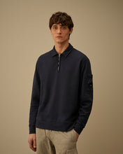 Charger l'image dans la galerie, C.P. Company Sweatshirt Malfilé Half Zip Midnight Navy
