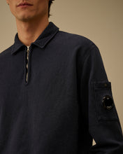 Charger l'image dans la galerie, C.P. Company Sweatshirt Malfilé Half Zip Midnight Navy