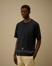 Charger l'image dans la galerie, C.P. Company T-shirt Blue Mercerized Embroidery Total Eclipse