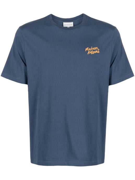 Maison Kitsuné T-shirt Handwriting Blue denim