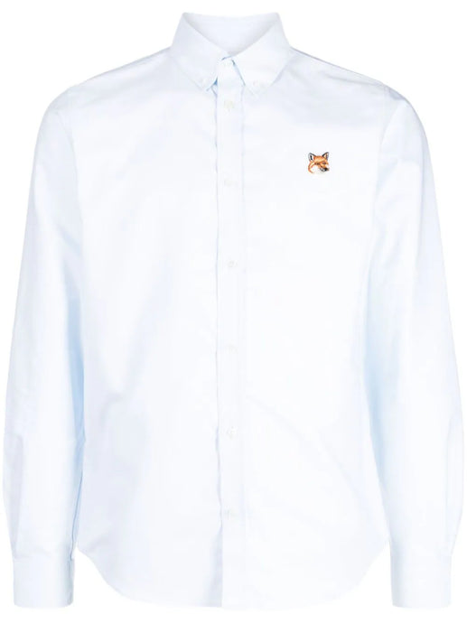 Maison Kitsuné Chemise Fox Head Oxford Light blue