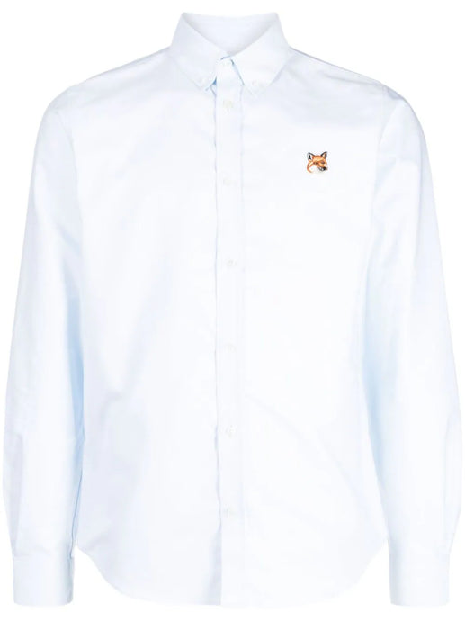 Maison Kitsuné Chemise Fox Head Oxford Light blue