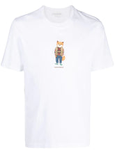 Charger l&#39;image dans la galerie, Maison Kitsuné T-shirt Dressed Fox Regular White