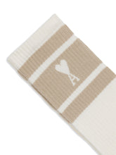 Charger l&#39;image dans la galerie, AMI Chaussettes Rayures Ami de Coeur Beige