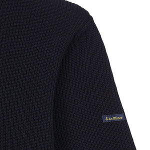 Le Minor Pull Camionneur en Laine Marine