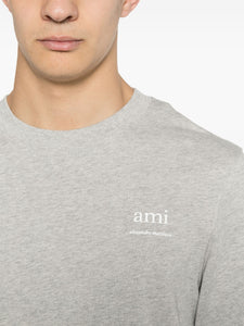 AMI T-shirt Manches Longues Alexandre Mattiussi Gris clair