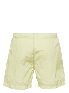 C.P. Company Short de Bain Patch logo White pearl